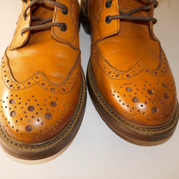 Mr. B's Gentlemen's Boutique for Aldo Men's EU 43 US 10 Tan Wingtip Ankle Boots - Picture 9 of 16